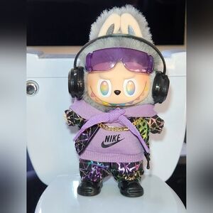 Fits Labubu Purple Iridescent 7pc Outfit Clothes Accessories